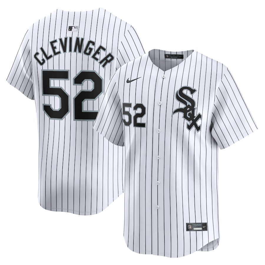 Men Chicago White Sox #52 Mike Clevinger Nike White Home Limited Player MLB Jersey